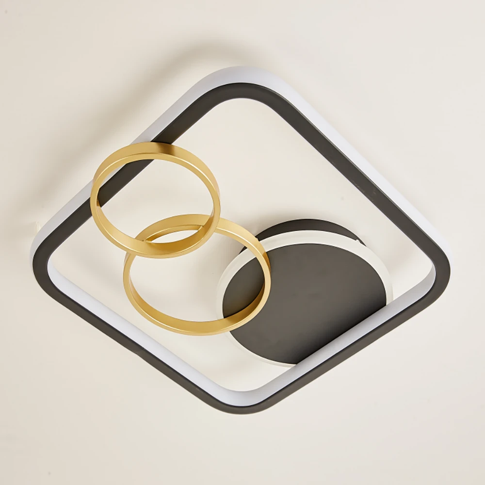 Люстра умная LED 90 Вт Черный/Золотой/Белый