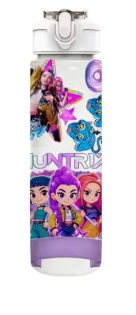 Детская бутылка для воды с трубочкой KPop Demon Hunters 750 мл (35110003)