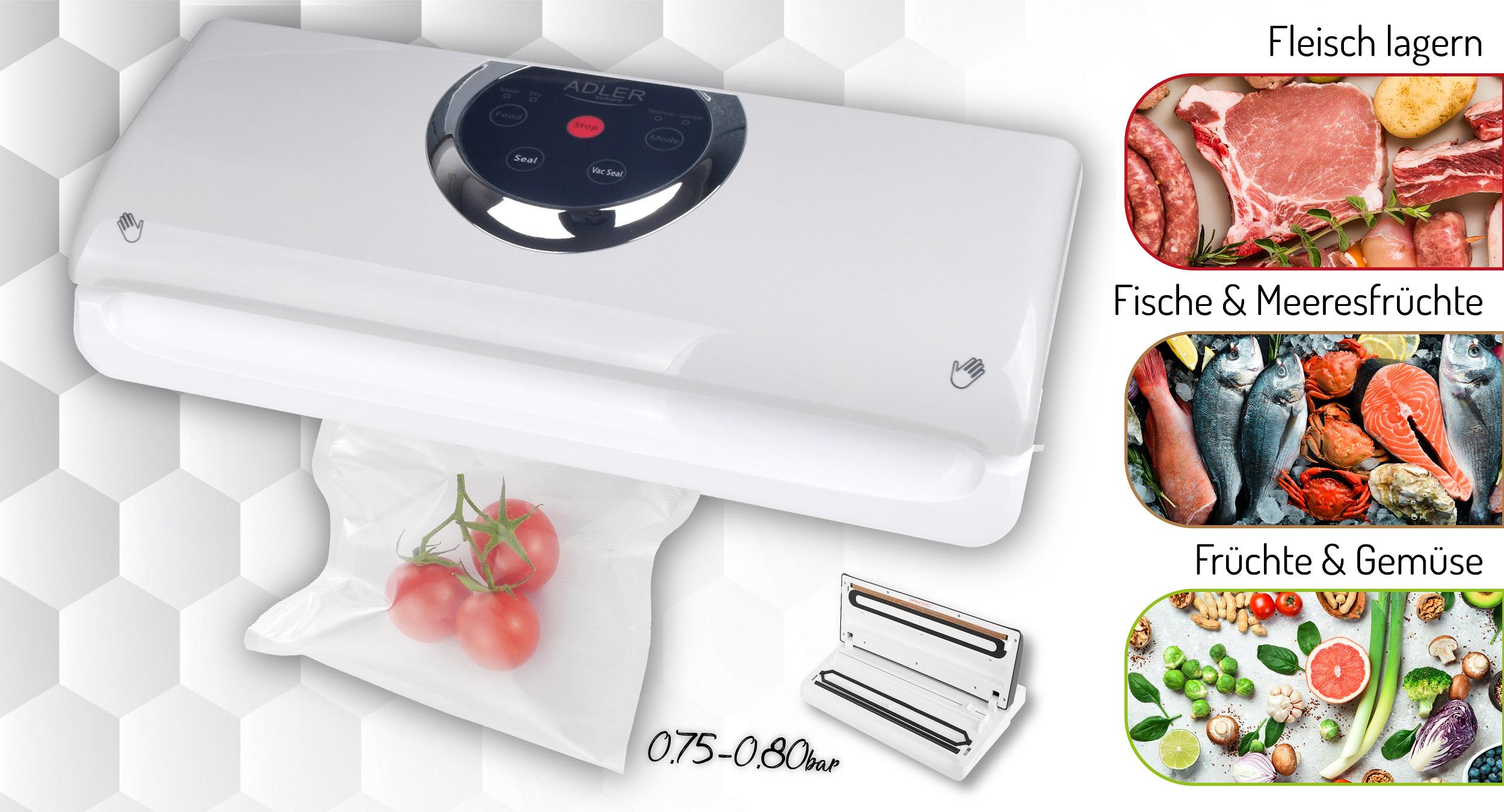 Вакуумный упаковщик Adler AD 4503 для продуктов электрический - фото 12 Вакуумный упаковщик Adler AD 4503 для продуктов электрический - фото 12