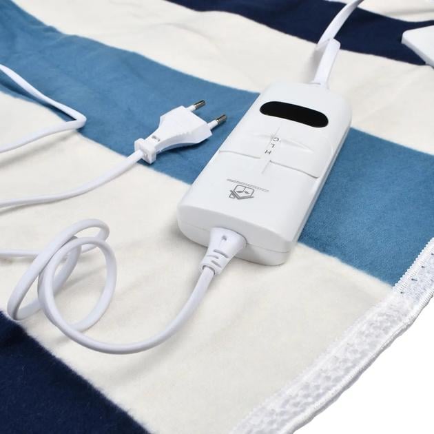 Электропростынь с сумкой Electric Blanket в цветную полоску 70х150 см - фото 9