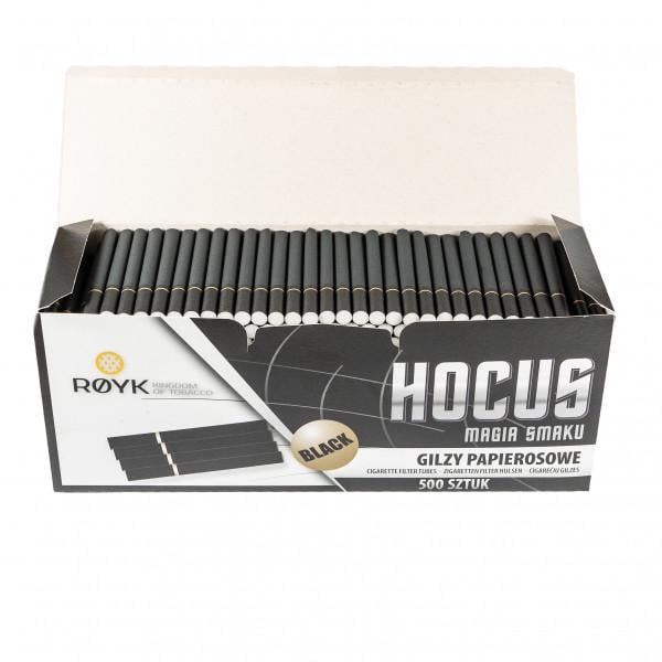 Ящик сигаретных гильз для набивки табака Hocus Black 20 блоков по 500 шт.