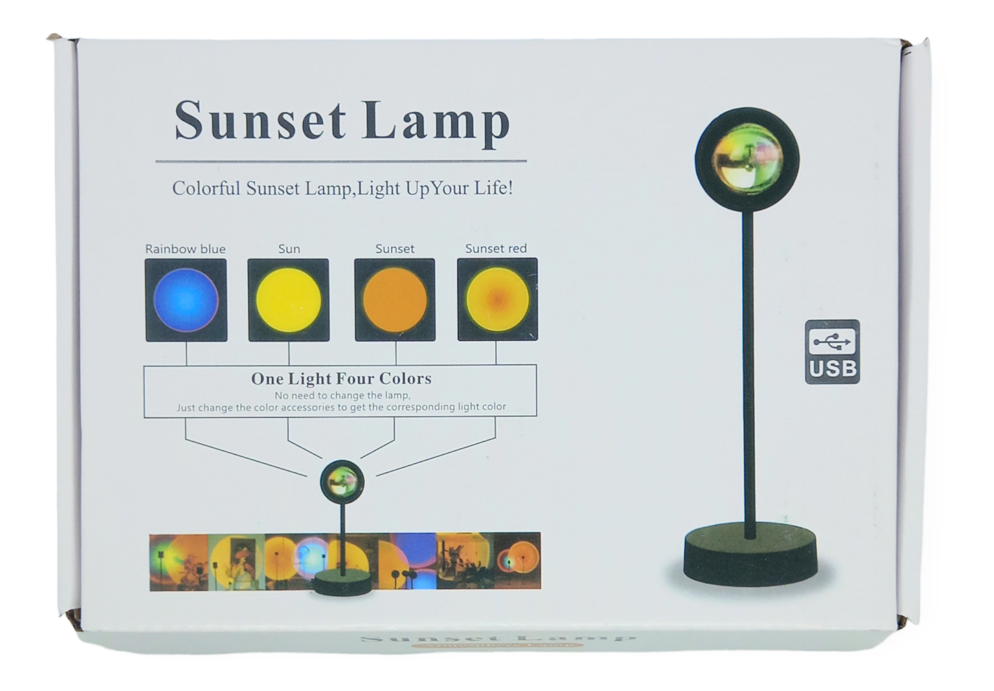 Светильник проекционный Sunset lamp с эффектом рассвета и заката с пультом USB с 4 режимами освещения (11486714) - фото 11 Светильник проекционный Sunset lamp с эффектом рассвета и заката с пультом USB с 4 режимами освещения (11486714) - фото 11