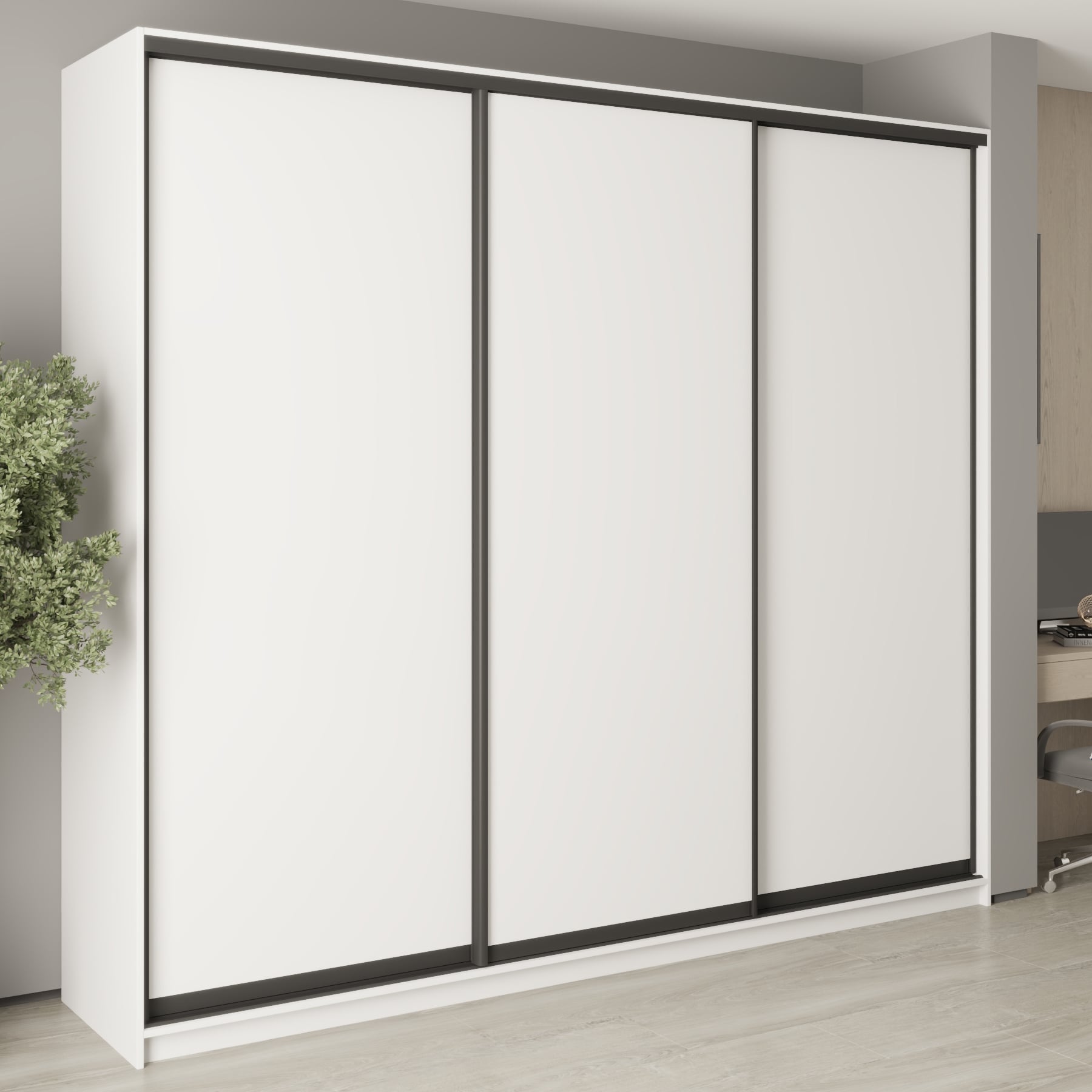 Шкаф-купе трехдверный Mebel Star Комбо BG MBS-9417 270х45х240 см Аляска белый (1009406) Шкаф-купе трехдверный Mebel Star Комбо BG MBS-9417 270х45х240 см Аляска белый (1009406)