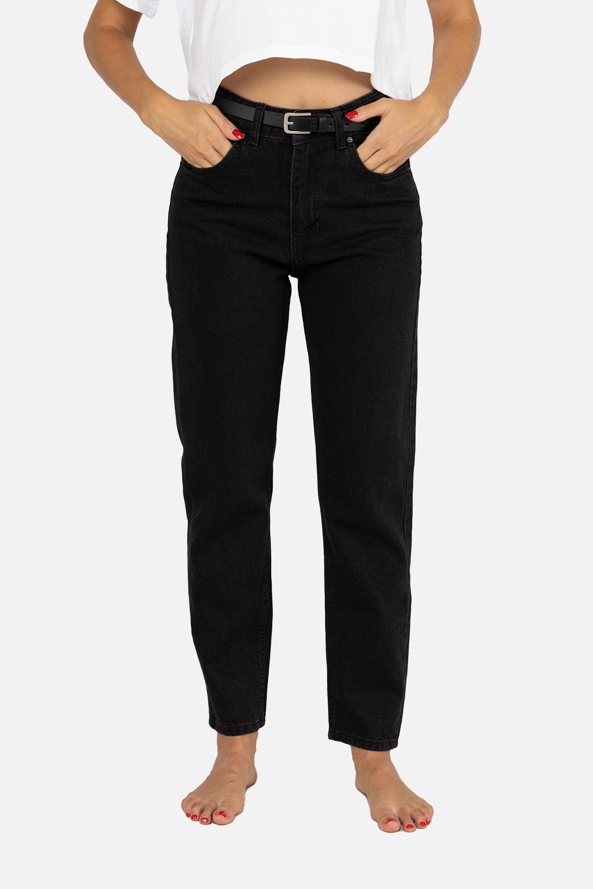 Джинси жіночі Mom ЦБ-00255789 р. 48 Темно-сірий (SKT001008279) - фото 2 Джинси жіночі Mom ЦБ-00255789 р. 48 Темно-сірий (SKT001008279) - фото 2