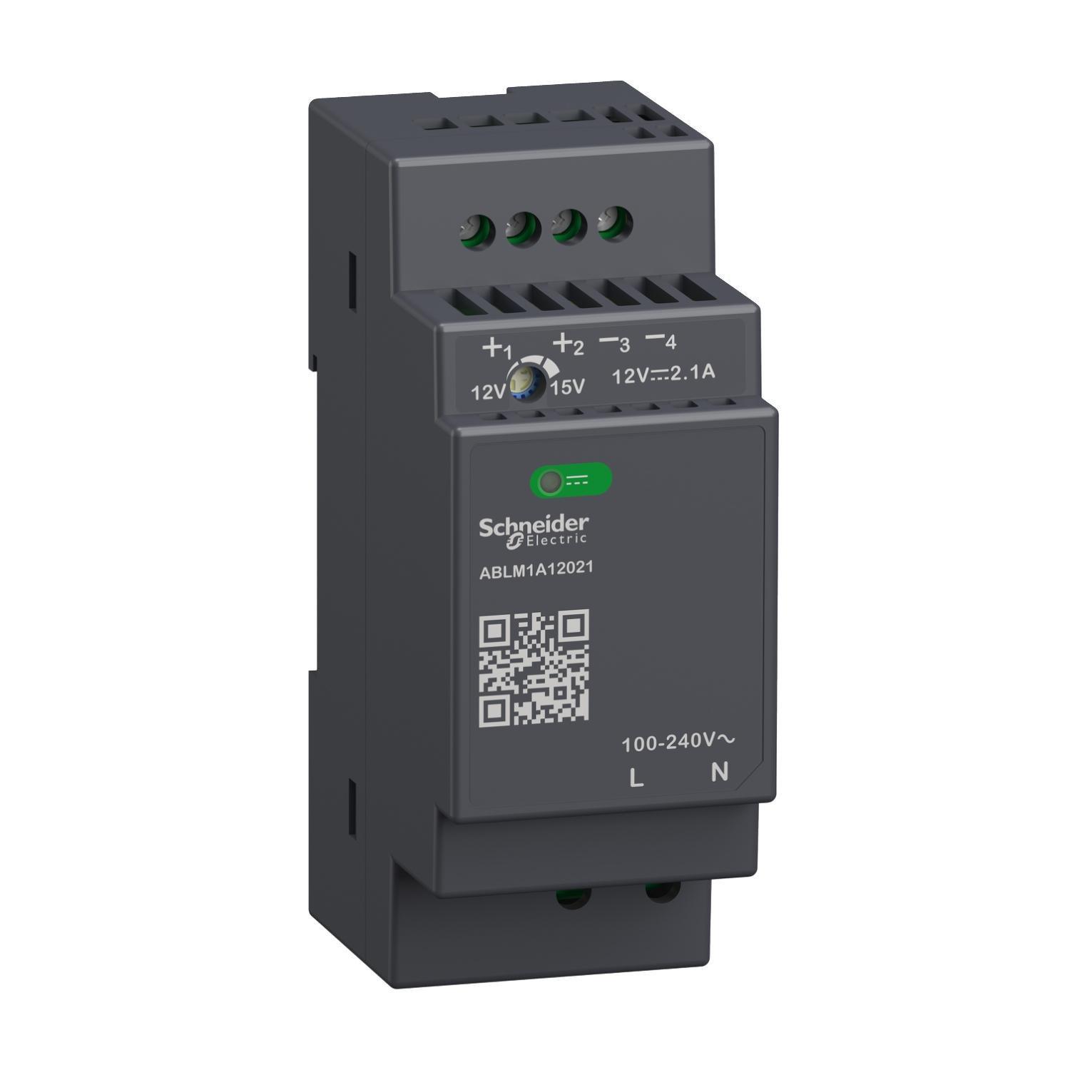 Блок питания на DIN-рейке Schneider Electric Modicon Power Supply 25 Вт 2,1A 12 В (ABLM1A12021) Блок питания на DIN-рейке Schneider Electric Modicon Power Supply 25 Вт 2,1A 12 В (ABLM1A12021)