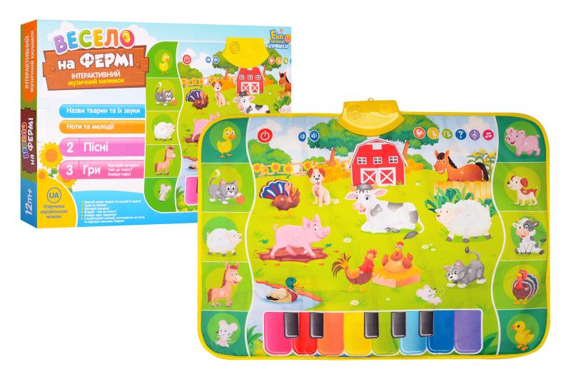 Килимок розвиваючий Limo Toy Весела ферма 69х52х2 см Різнобарвний (M 3810)