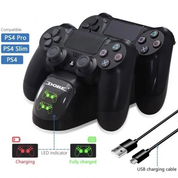 ᐉ Зарядная станция для джойстиков DOBE для DualShock 4 PS4 на 2 ...