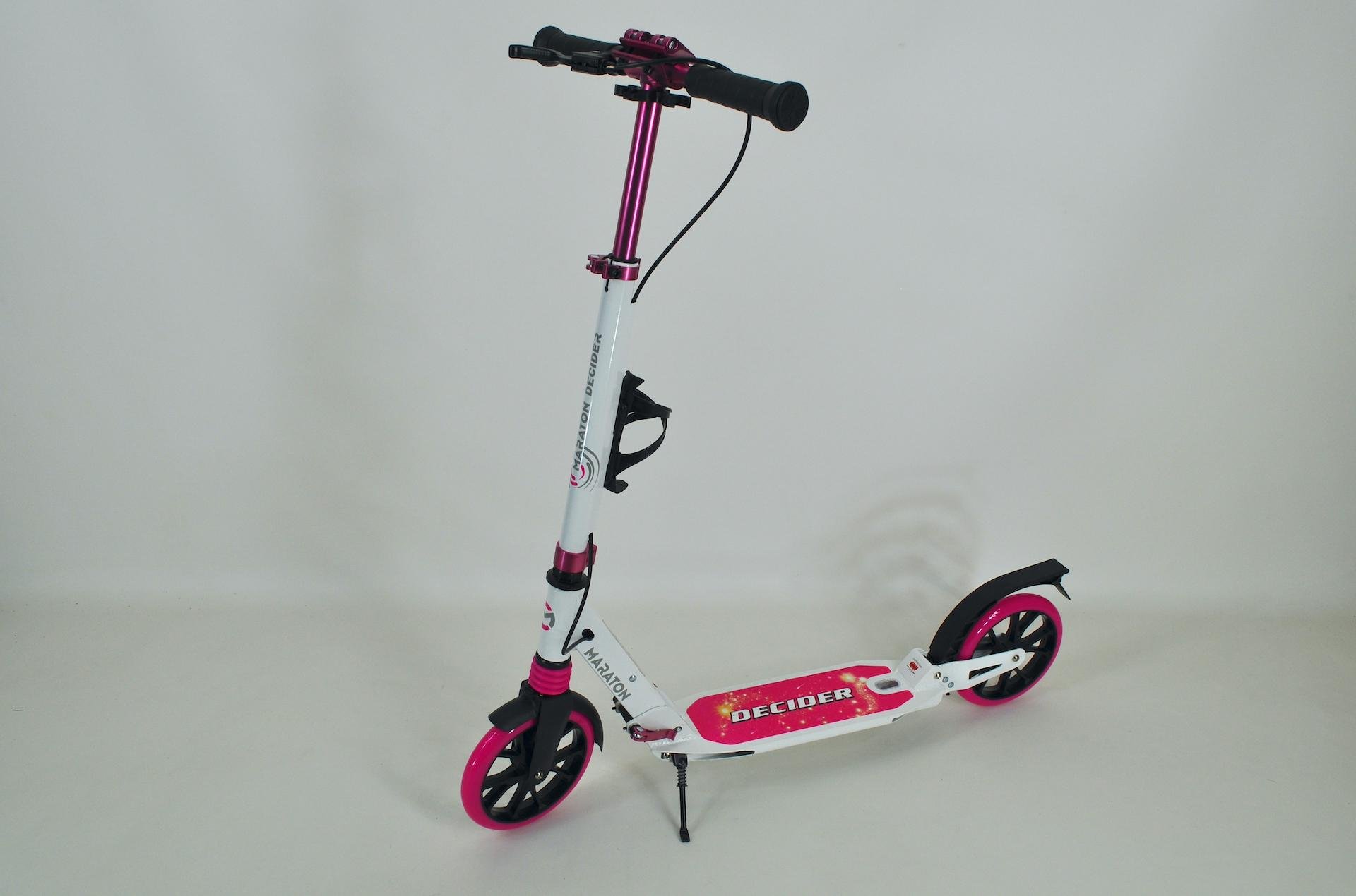 Самокат Maraton Decider з амортизаторами та підногою + ремінь Рожевий - фото 6 Самокат Maraton Decider з амортизаторами та підногою + ремінь Рожевий - фото 6