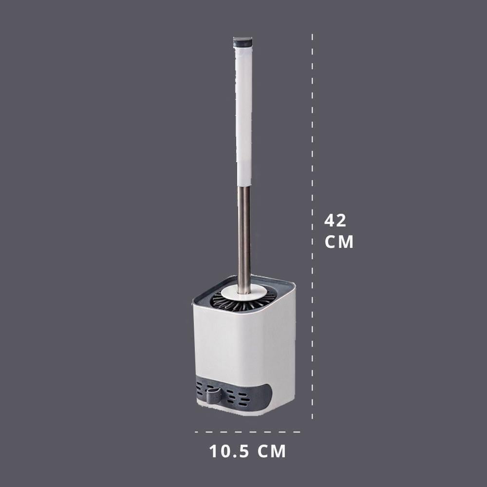 Ершик для унитаза силиконовый с креплением на стену Белый (19140924) - фото 8
