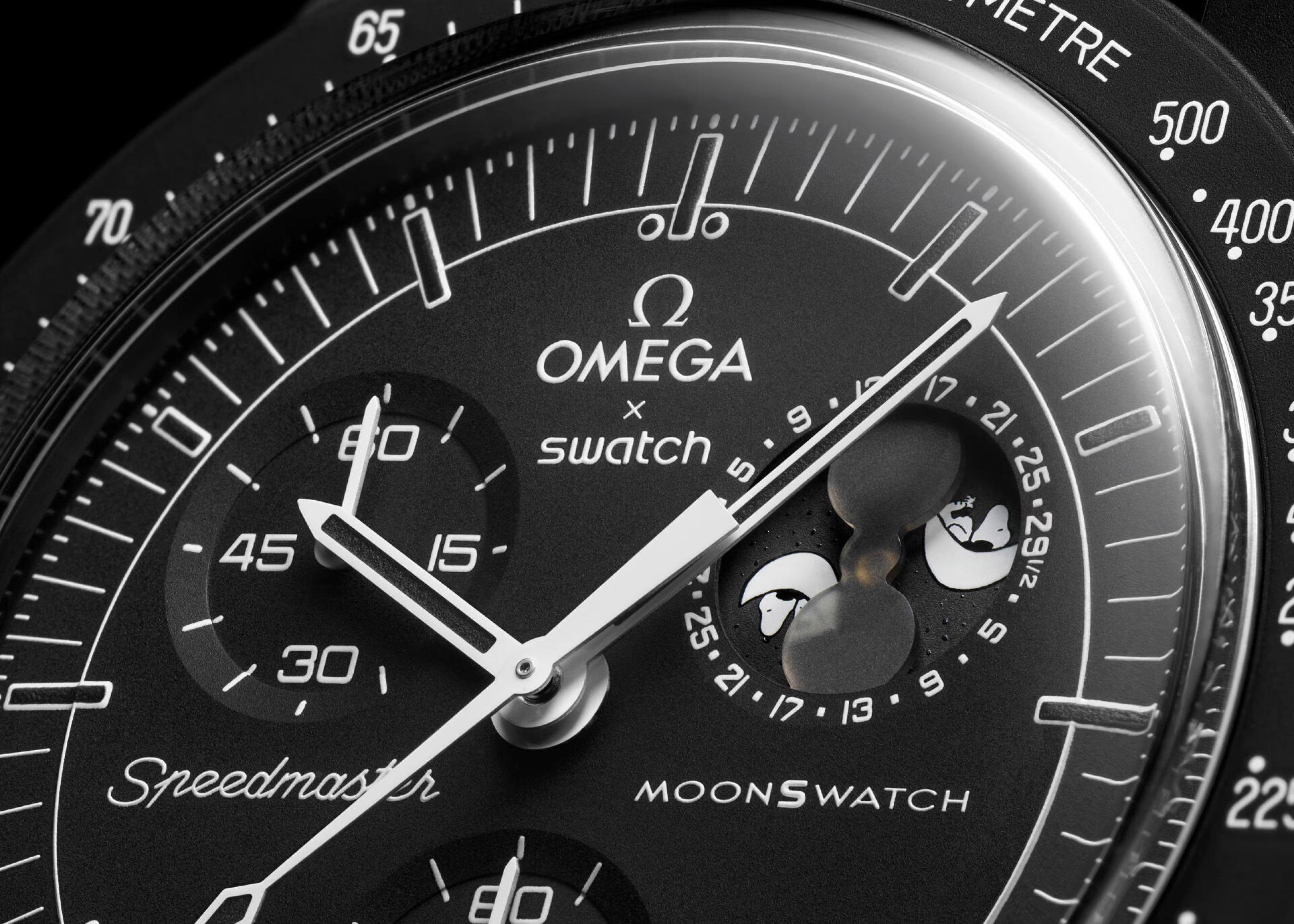 Наручные часы SwatchxOmega Bioceramic MoonSwatch Collection Mission to the Moonphase Moon SO33B700 (28866306) - фото 5