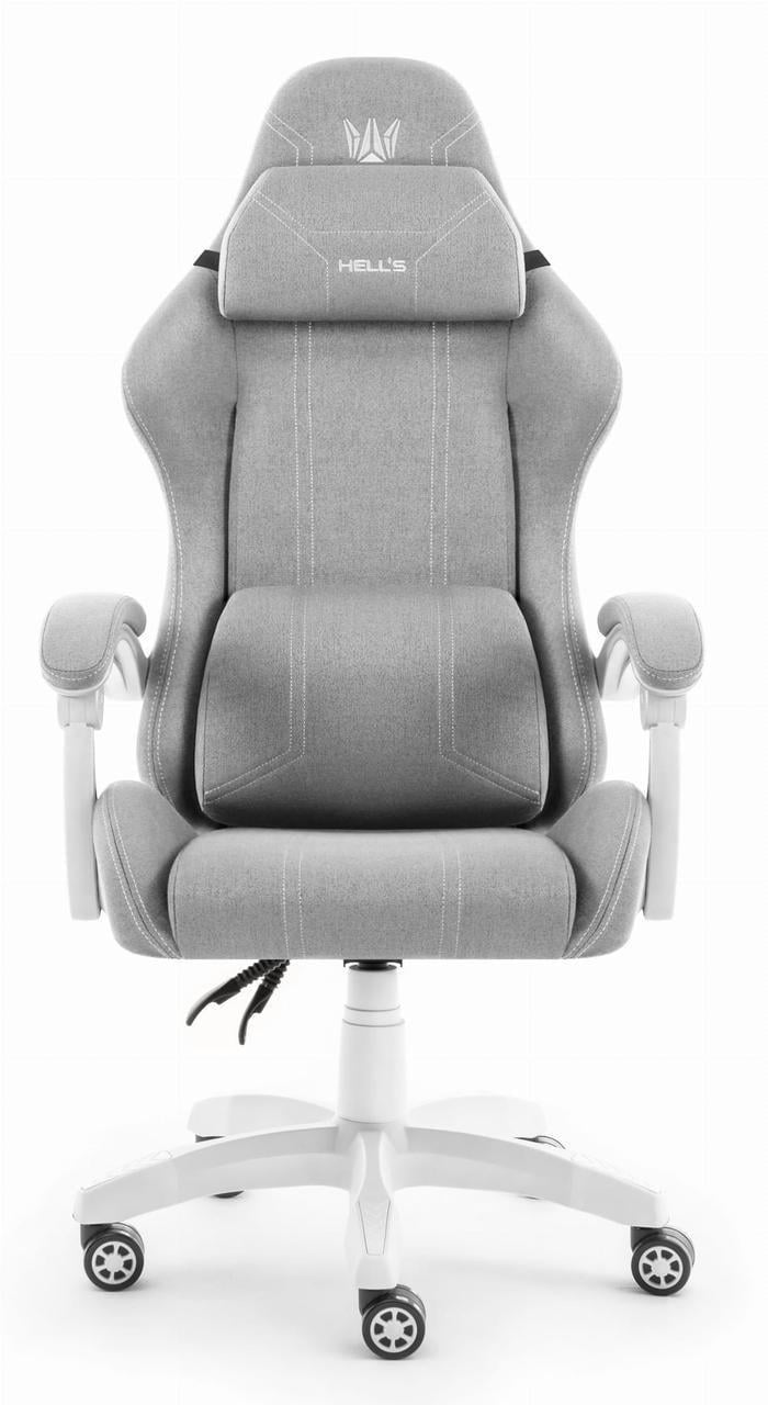 Компьютерное кресло Hell's HC-1014 ткань Grey/White