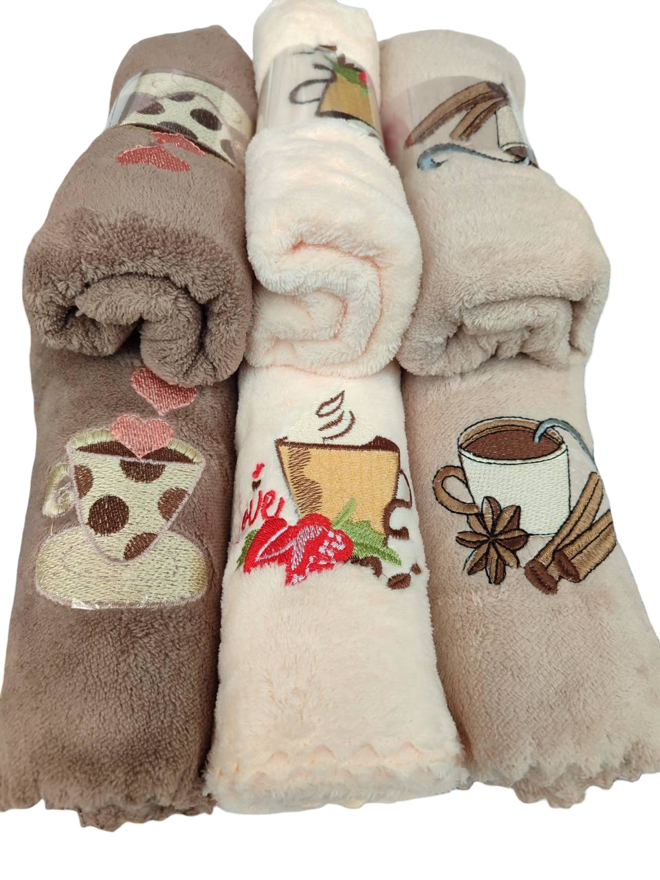 Кухонные полотенца микрофибра 6 шт. 35х70 см Бежевый (П4К-al-6sh-003)