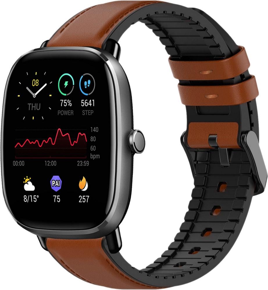 Ремінець шкіряний Tamyx для Amazfit GTS 2 mini Brown (31598-30)
