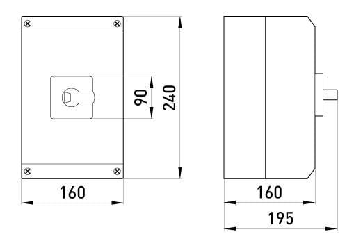 Переключатель пакетный E.NEXT e.industrial.sb.1-0-2.4.100 1-0-2 4P 100A 400V в корпусе (i0360014) - фото 2