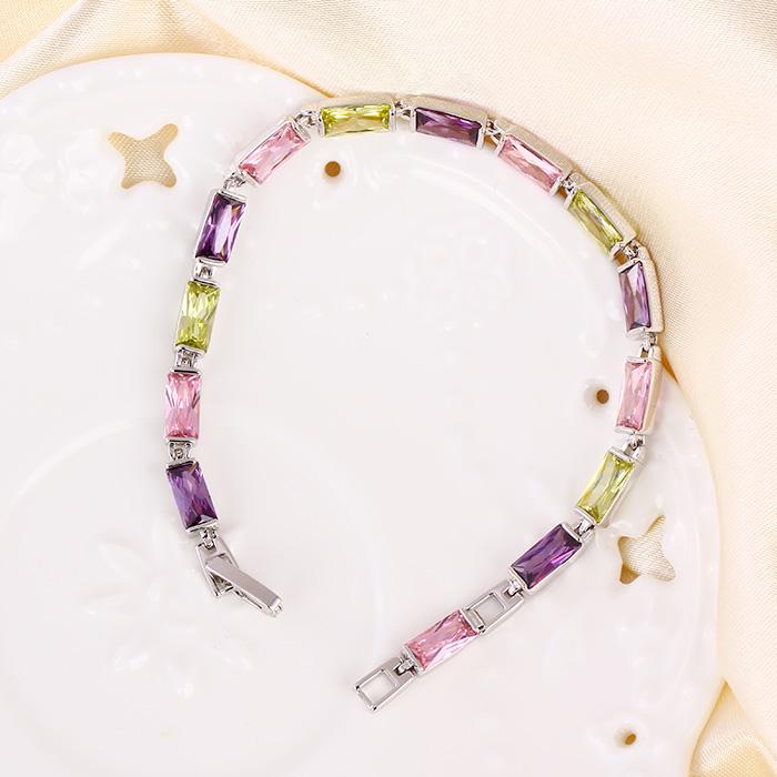 Браслет с цирконами X71047 Italina Разноцветные