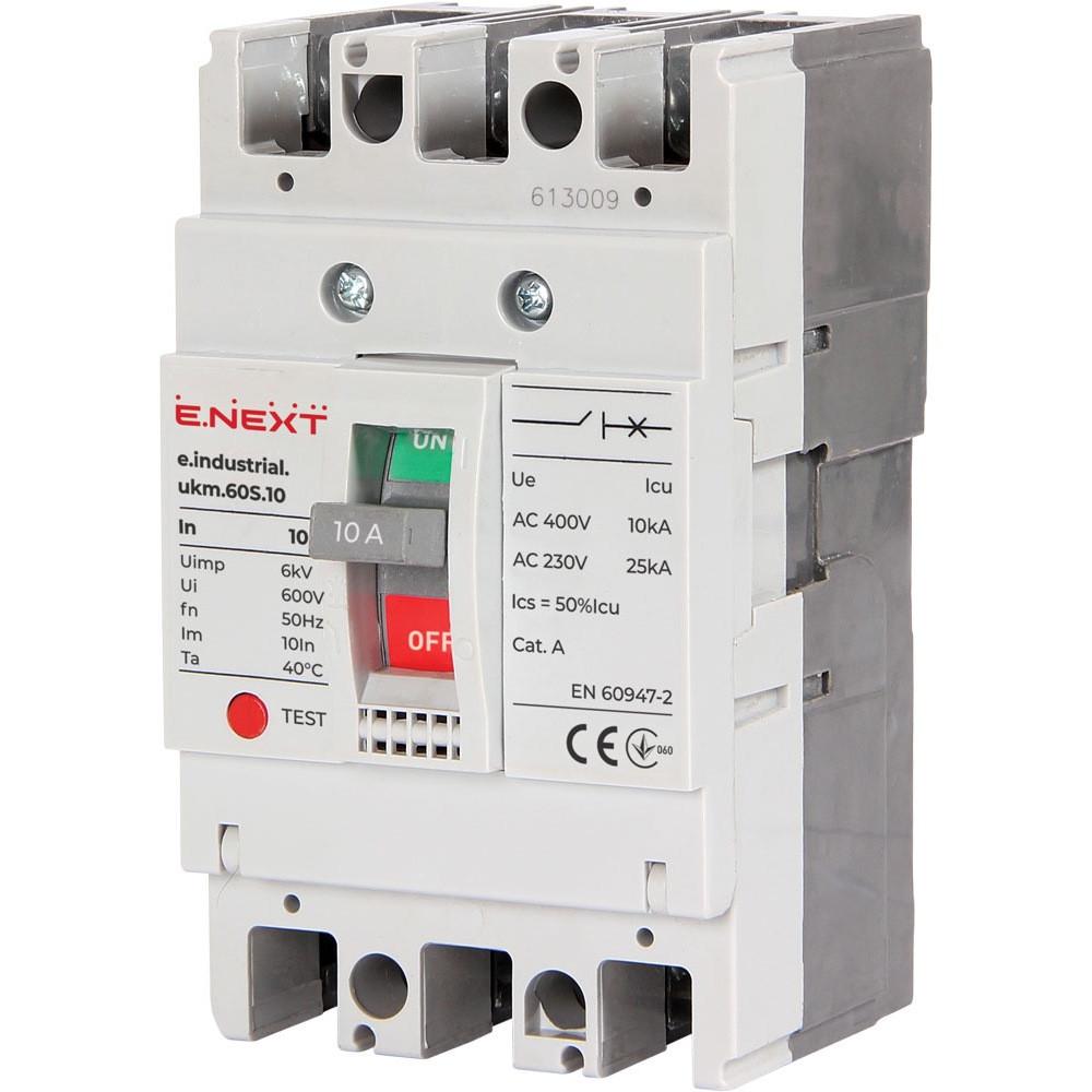 Автоматичний вимикач силовий E.NEXT 10 А 10kA 3 полюси e.industrial.ukm.60S.10 i0010015 (14687) Автоматичний вимикач силовий E.NEXT 10 А 10kA 3 полюси e.industrial.ukm.60S.10 i0010015 (14687)