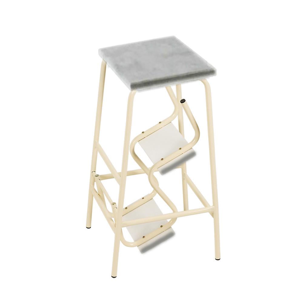 Табурет-лестница на 3 ступени Слоновая кость/Светлый мрамор - фото 2 Табурет-лестница на 3 ступени Слоновая кость/Светлый мрамор - фото 2