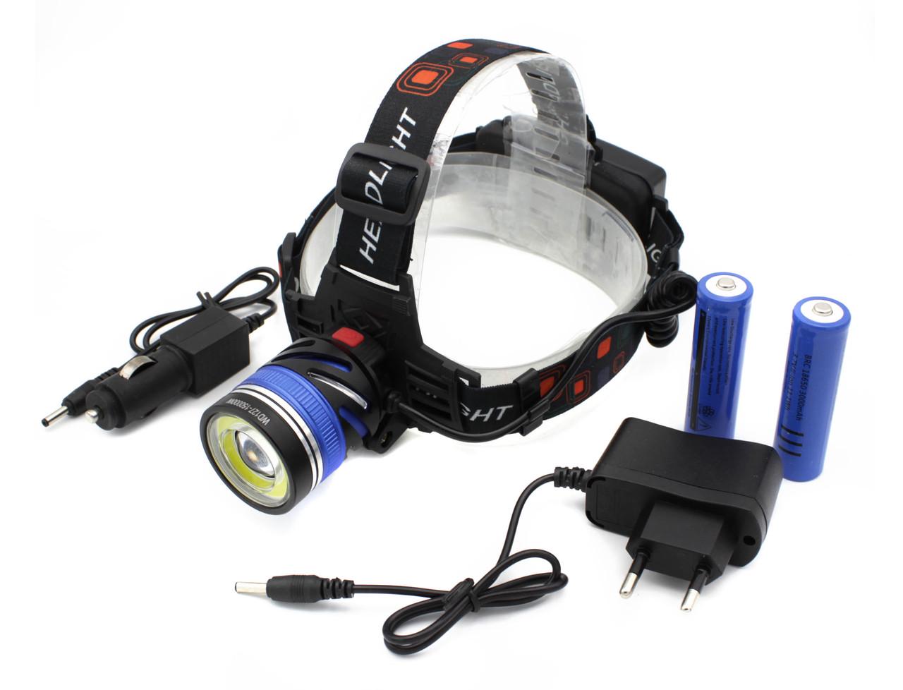 Налобный аккумуляторный фонарь X-balog WD127 T6 LED Zoom (t5373)