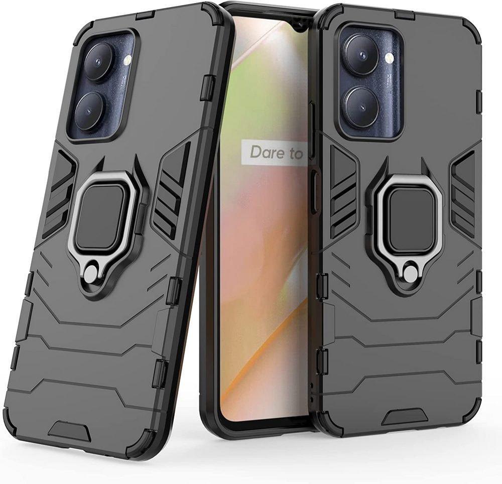 Противоударный чехол Realme C33 (подставка кольцо) Black (29681-2B)