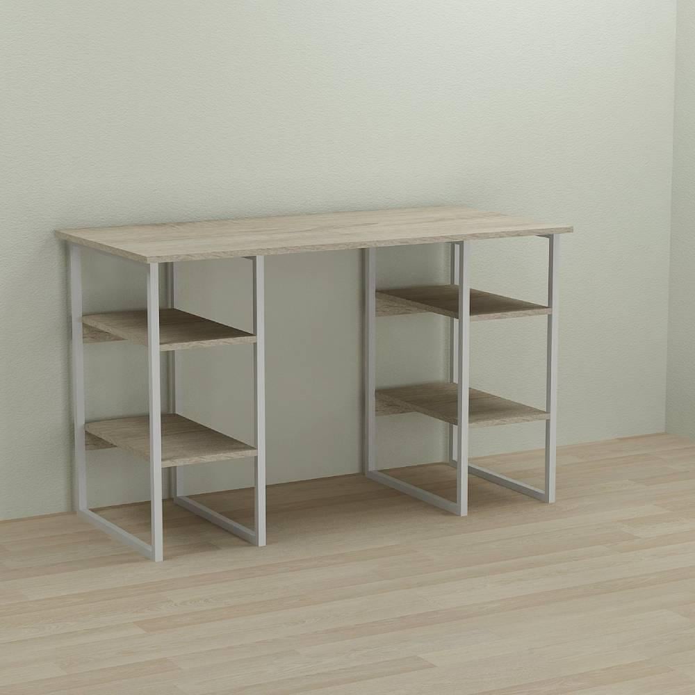 Стіл комп'ютерний Ferrum-decor Карен ДСП 32 мм 75x140x70 см Білий/Дуб Сонома (FRD-102292)