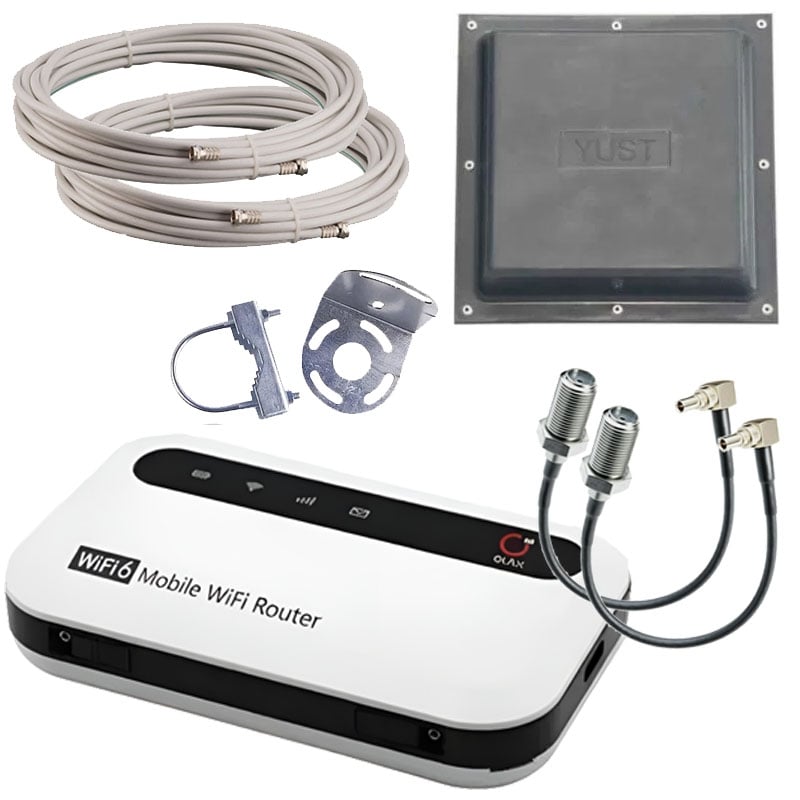 Комплект 3G/4G интернет Olax MF985 антенна mimo/кабель 5 м/переходники 2xCRC9/F (28690192)