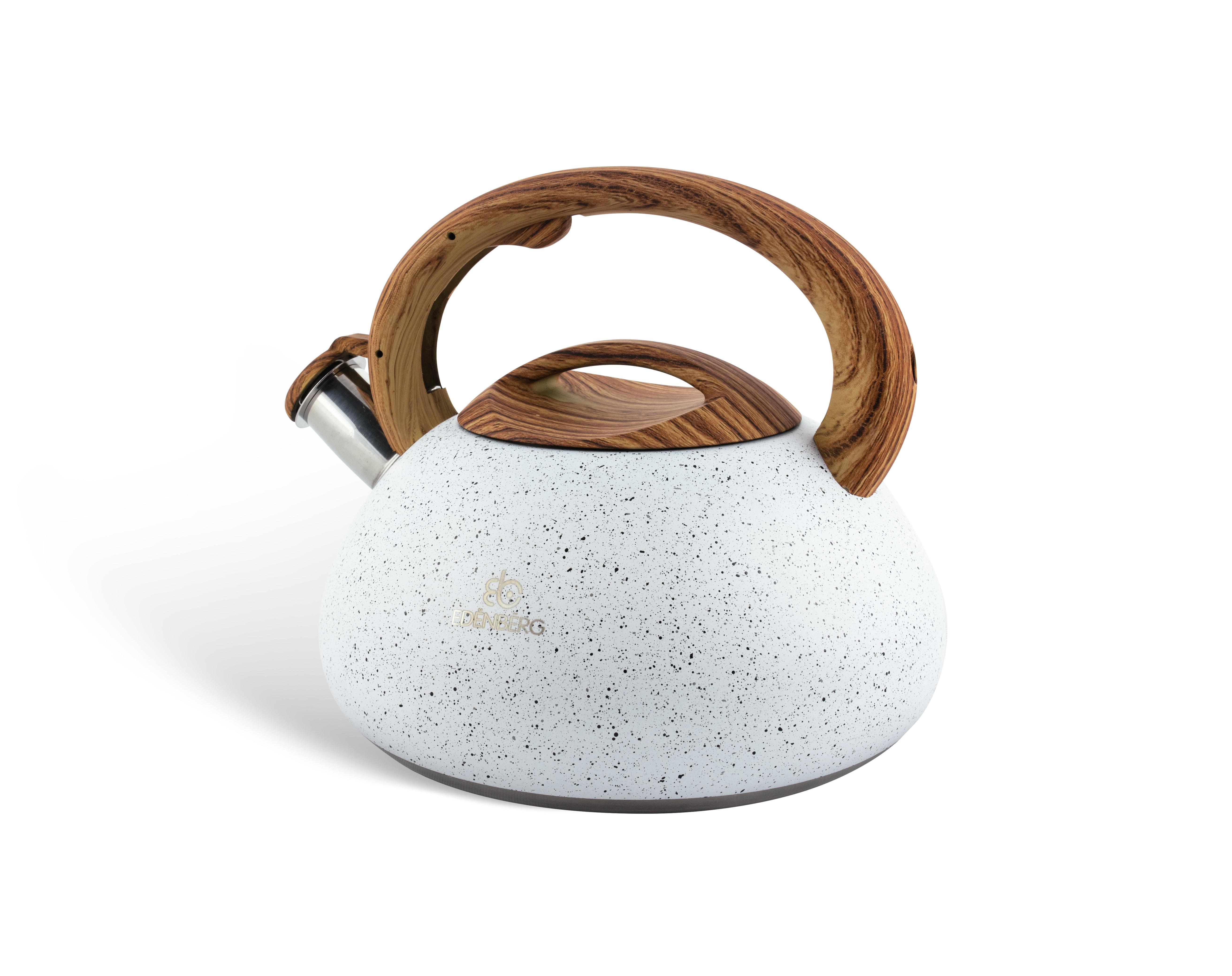 Чайник Edenberg со свистком из нержавеющей стали 3 л (EB-8802-white)