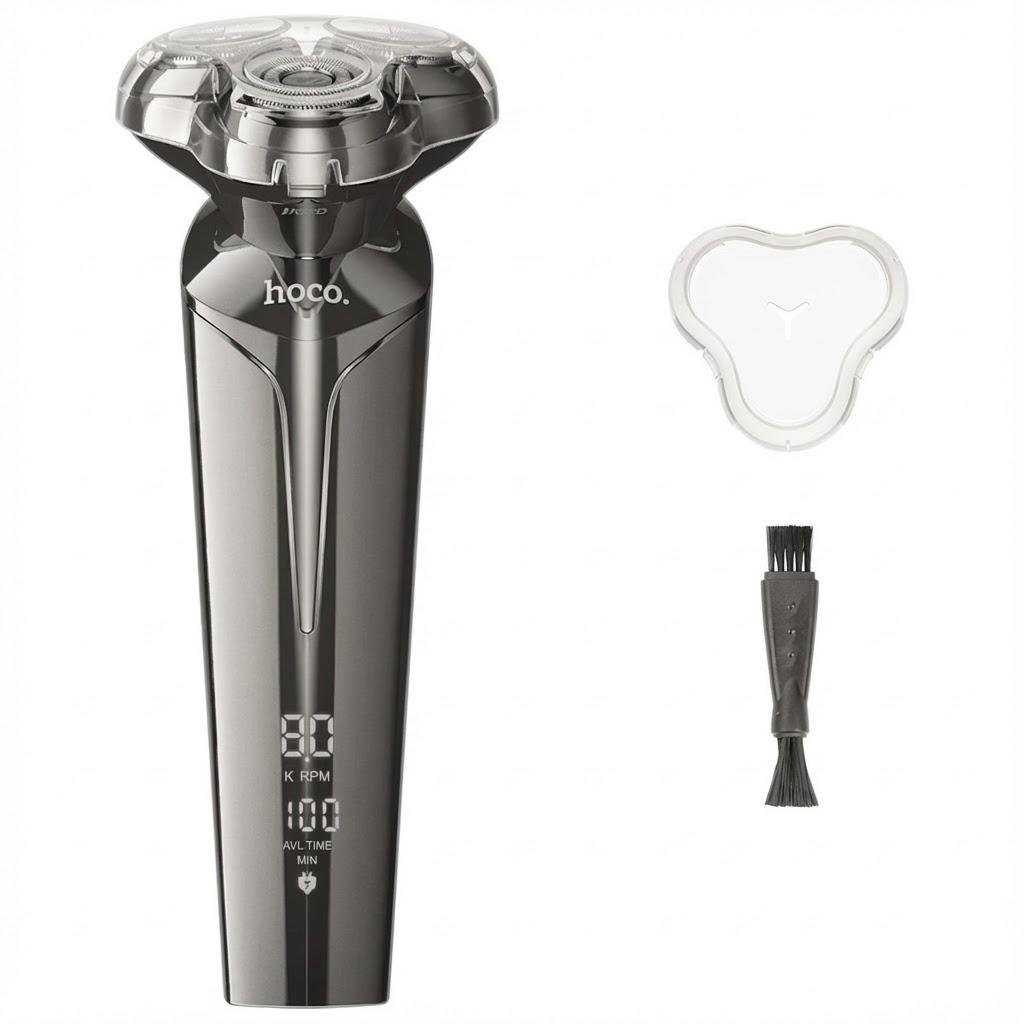 Електробритва Hoco HP39 з трьома плаваючими головками/LED-дисплеєм і 60 хв автономної роботи - фото 3 Електробритва Hoco HP39 з трьома плаваючими головками/LED-дисплеєм і 60 хв автономної роботи - фото 3