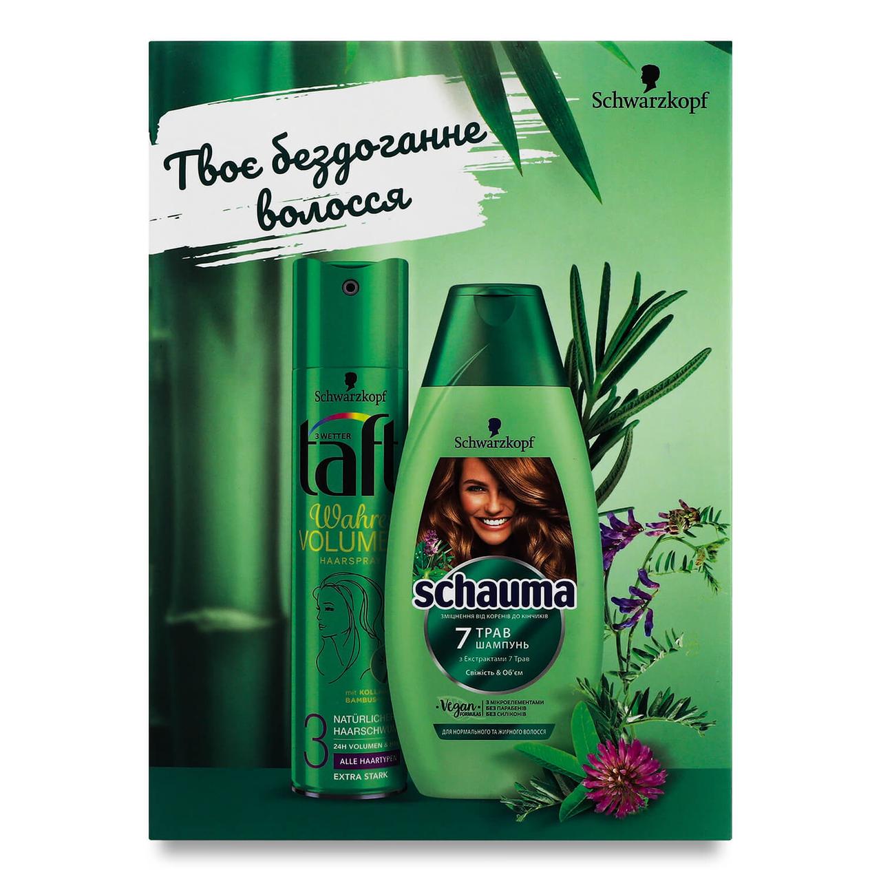 Набір Schauma 7 трав Шампунь 400 мл/Лак Taft 250 мл (4015100444865) - фото 1