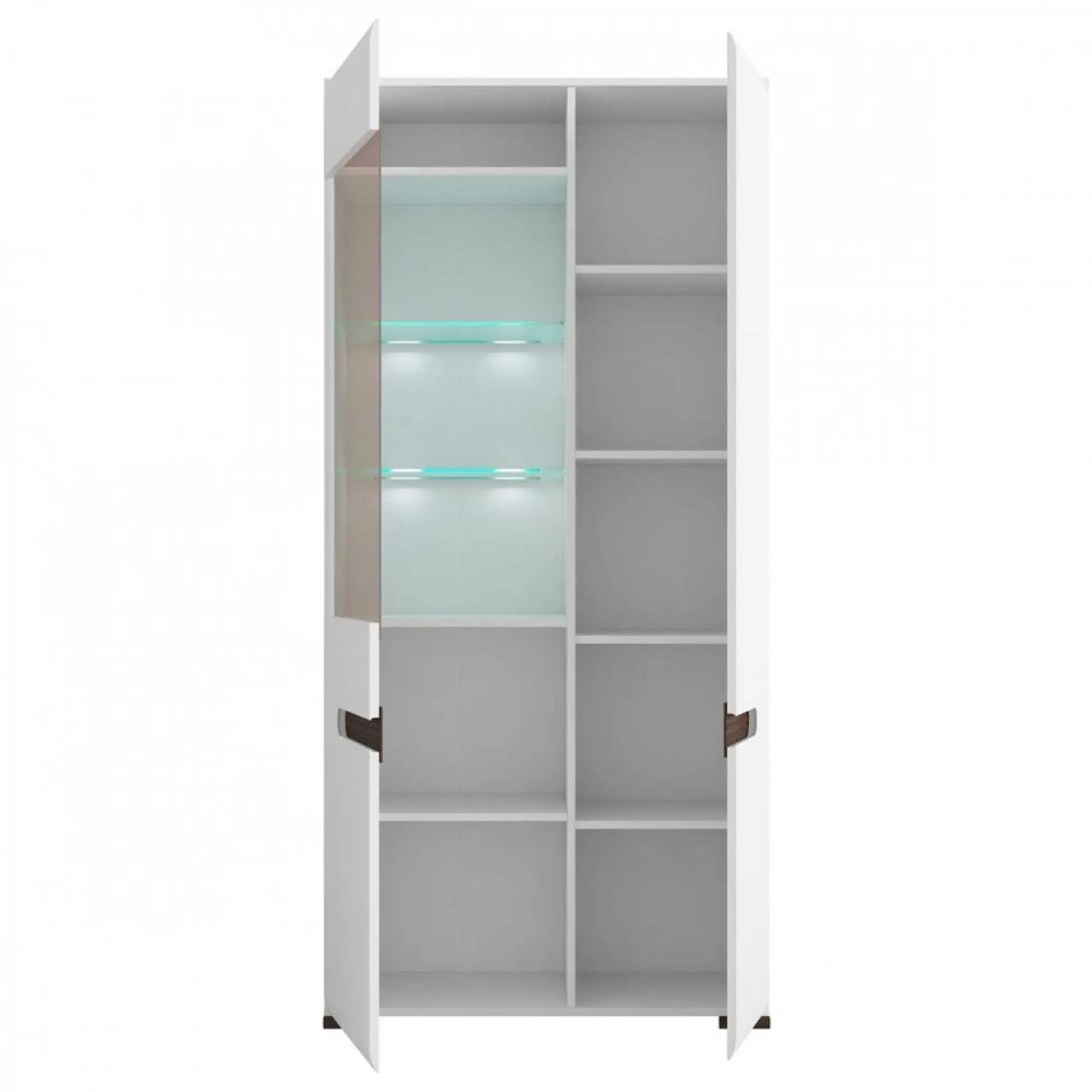 Пенал-вітрина з підсвіткою ВМК Ацтека REG1W1D/21/9 Білий/Білий глянець (GRB-1663) - фото 4 Пенал-вітрина з підсвіткою ВМК Ацтека REG1W1D/21/9 Білий/Білий глянець (GRB-1663) - фото 4