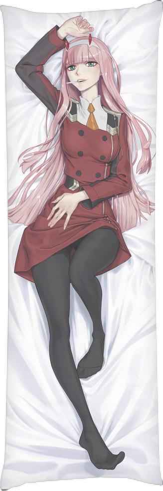 Подушка дакимакура Darling in The Franxx 6 40х100 см (13531430)