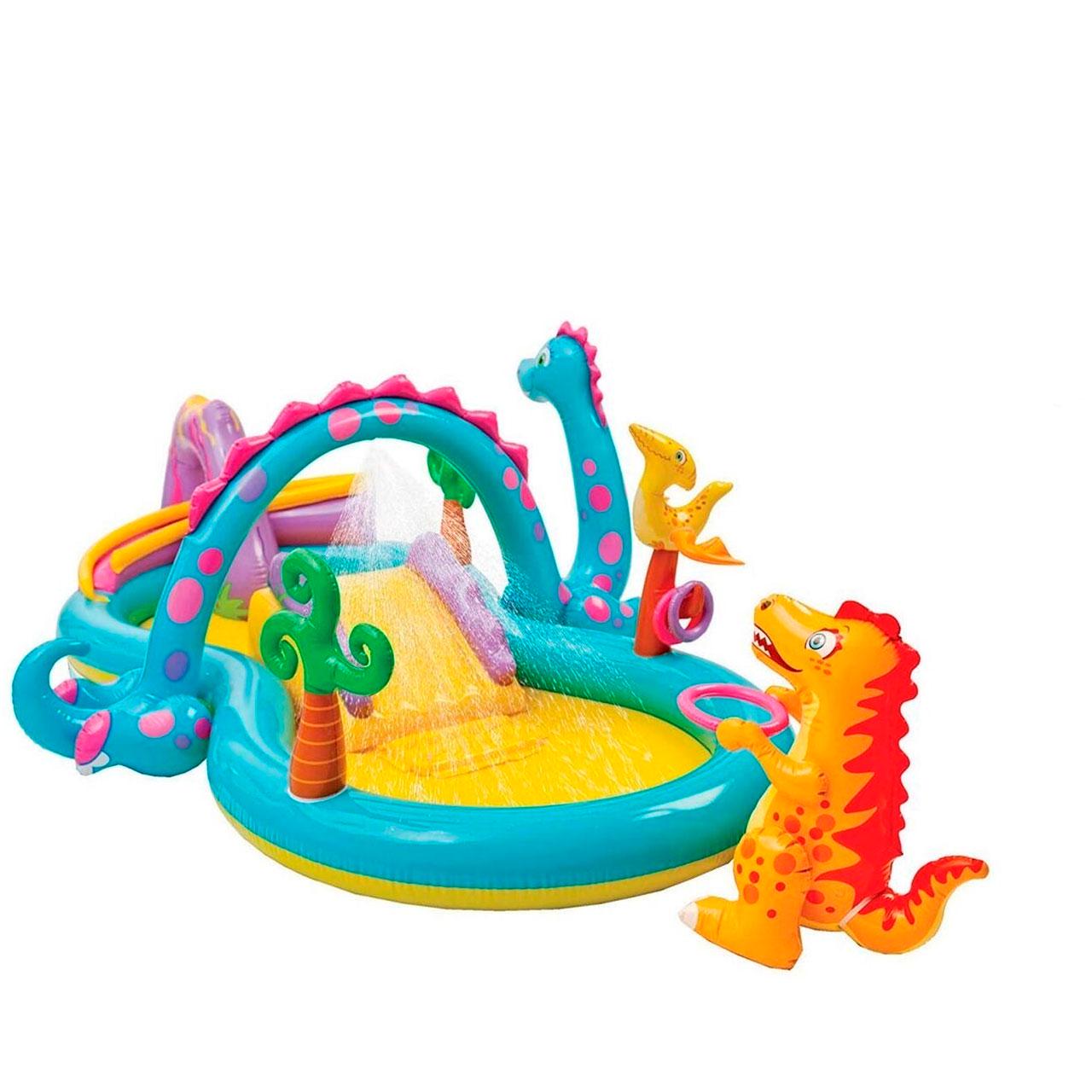 Басейн із гіркою Intex Світ динозаврів (15005221)