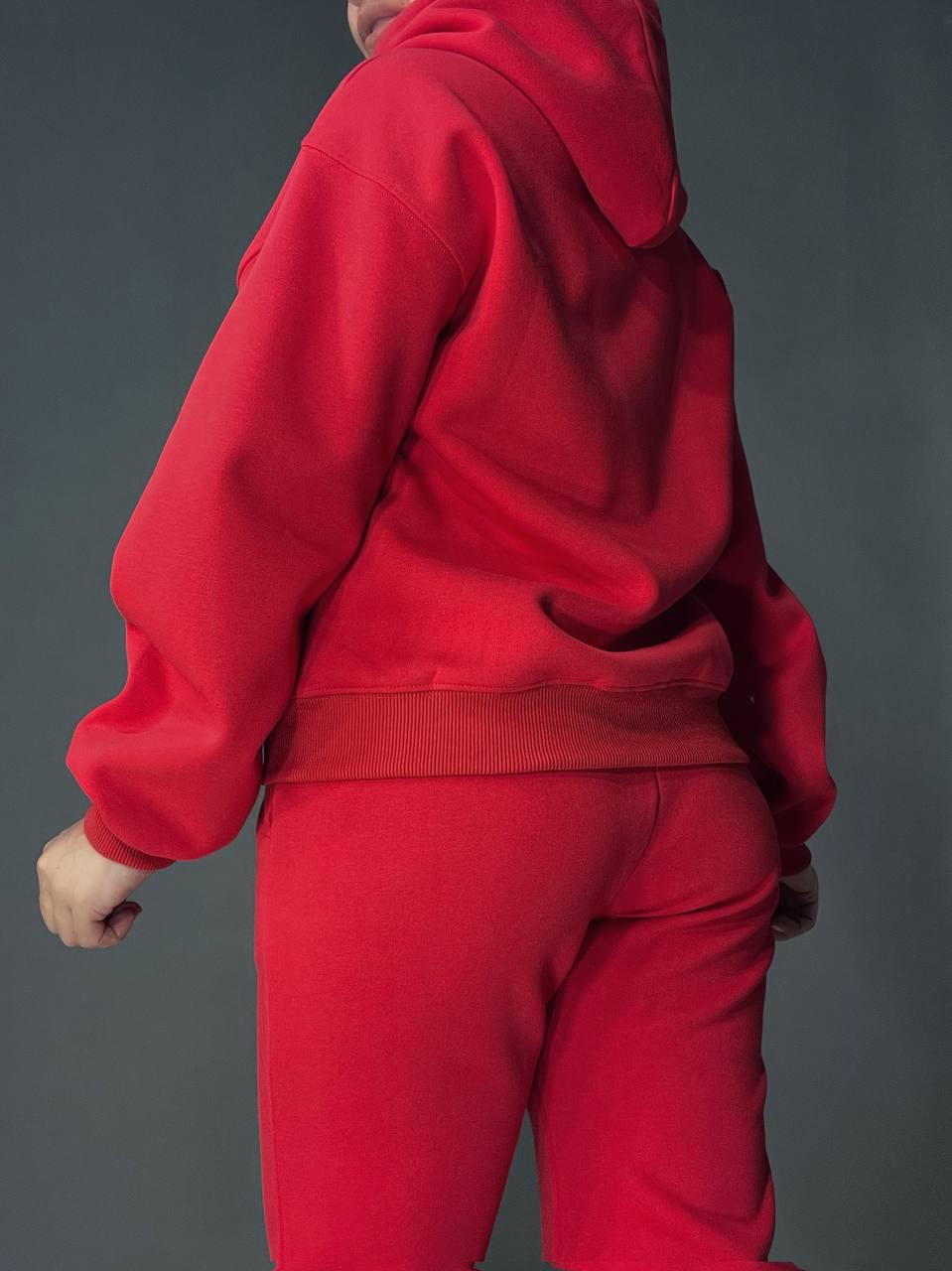 Костюм женский A-N 2735 худи с капюшоном и штаны джоггеры мишка XL Красный (2554) - фото 6 Костюм женский A-N 2735 худи с капюшоном и штаны джоггеры мишка XL Красный (2554) - фото 6
