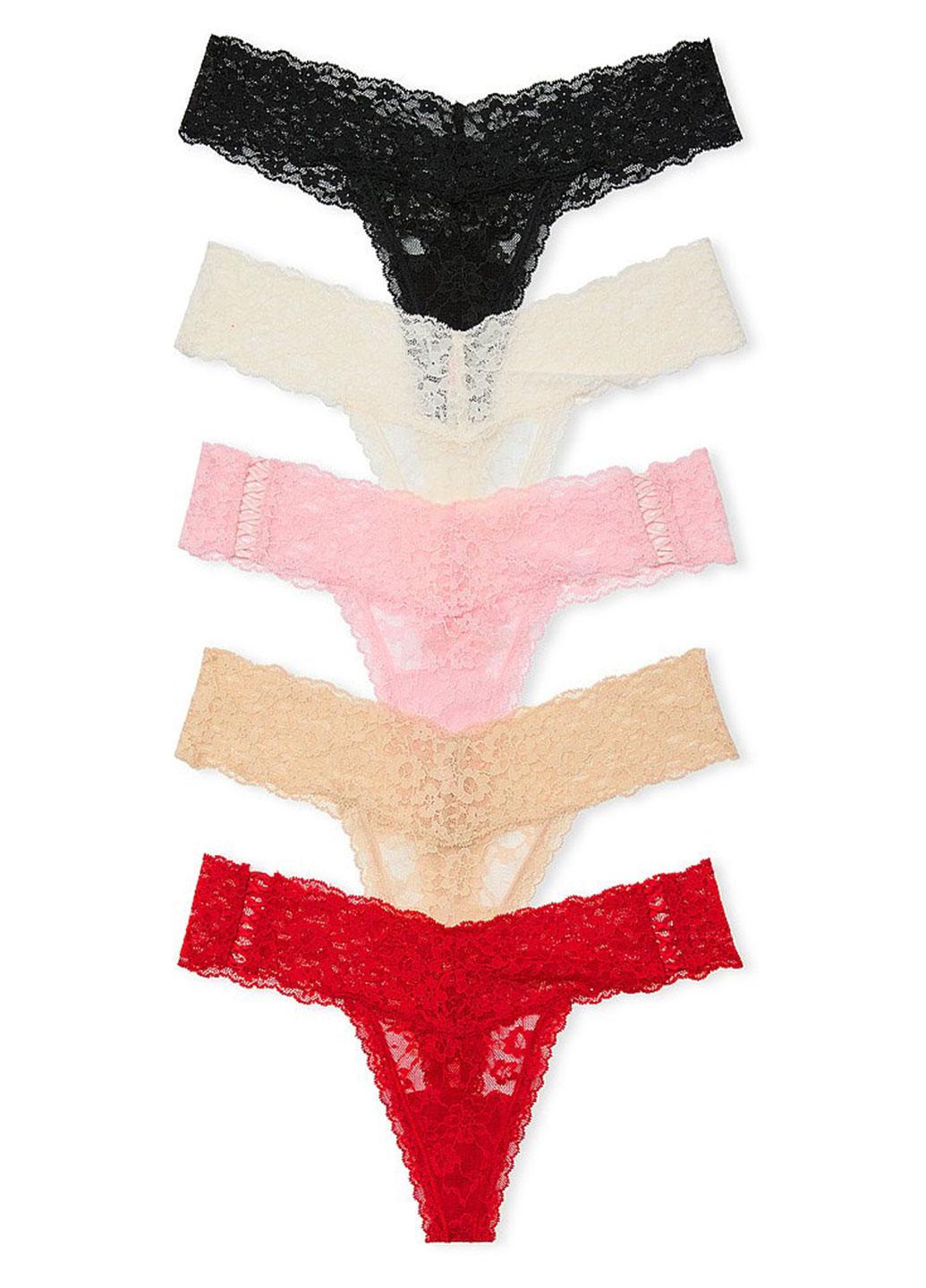 Набор трусиков Victoria's Secret XL 5 шт. Разноцветный (356000417969QD7XL)