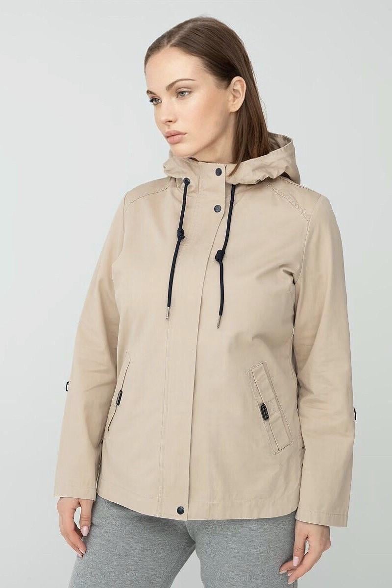 Женская летняя куртка хлопковая 5XL Бежевый