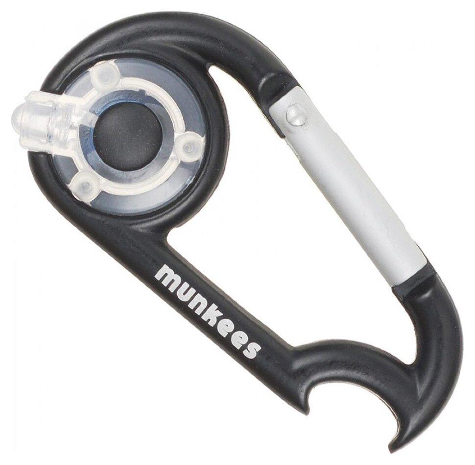 Брелок-фонарик Munkees 1089 Carabiner LED with Bottle Opener Black