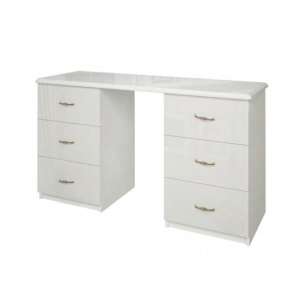 Туалетный столик MiroMark Футура 6Ш ламинированная ДСП Белый глянец (FT-76-WB)