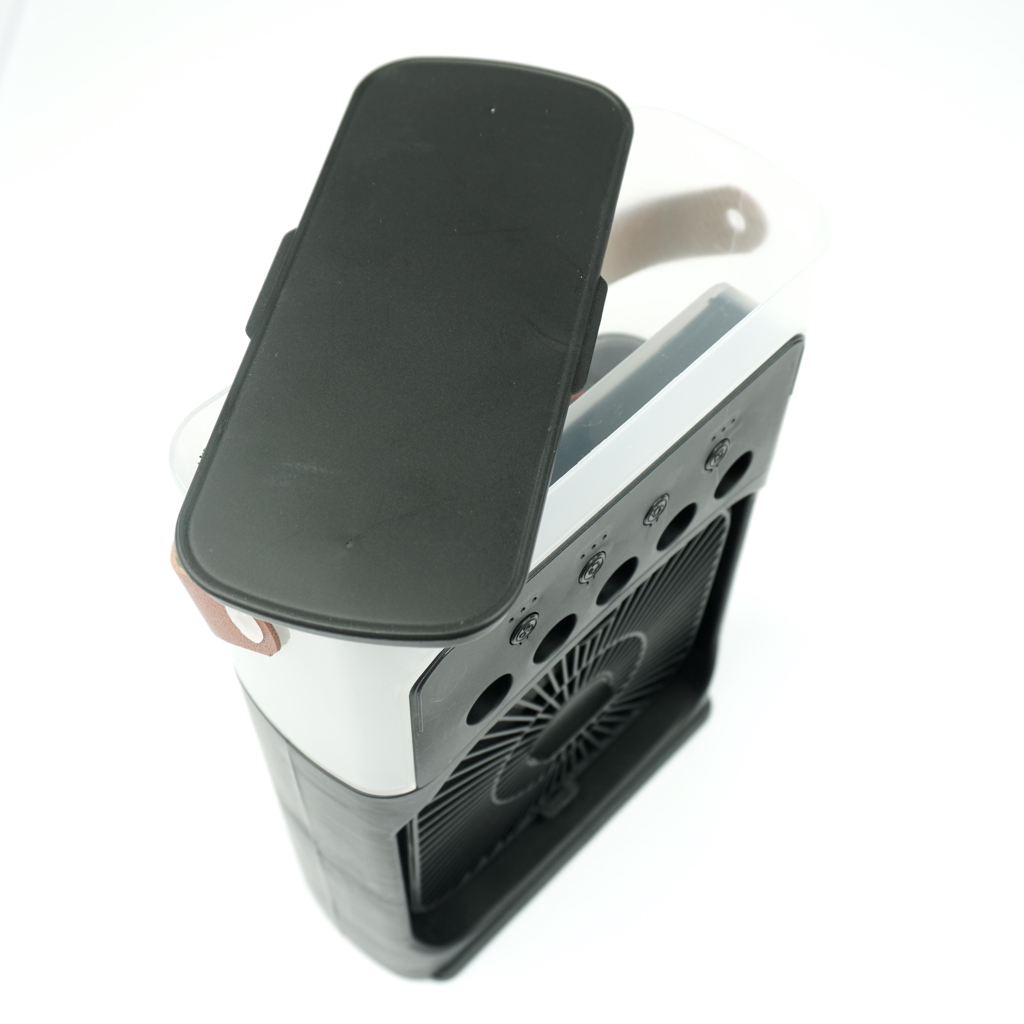 Вентилятор-зволожувач Air Cooler Fan 4в1 настільний USB з підсвічуванням та формою для льоду (021863) - фото 4 Вентилятор-зволожувач Air Cooler Fan 4в1 настільний USB з підсвічуванням та формою для льоду (021863) - фото 4