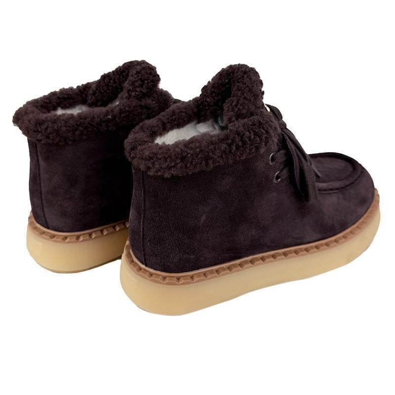 Черевики жіночі замшеві шнурівка 608-6 p. 39 25,5 см Коричневий - фото 4