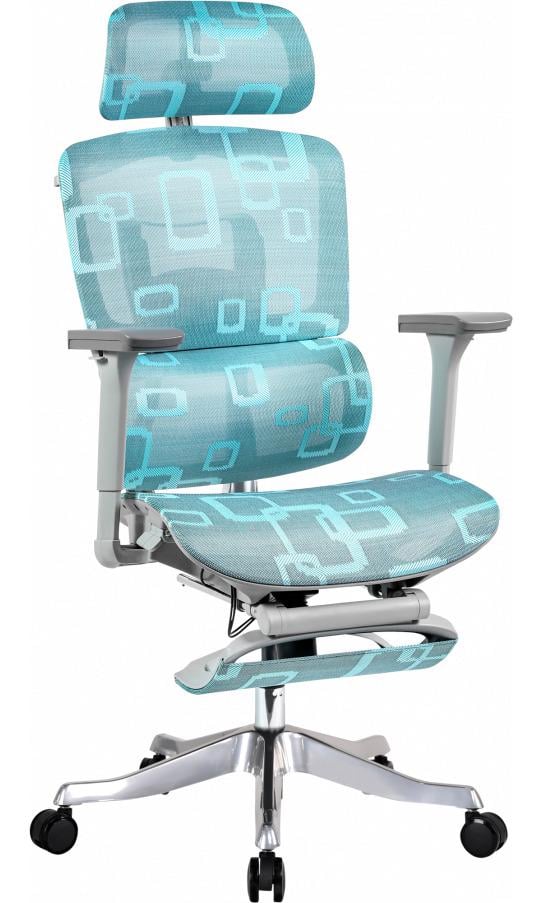 Офисное кресло GT Racer B-524 Grey/Blue (1833)