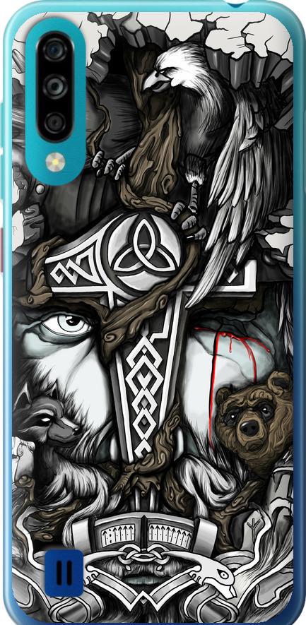 Чехол на ZTE Blade A7 2020 Тату Викинг (4098u-2108-42517)