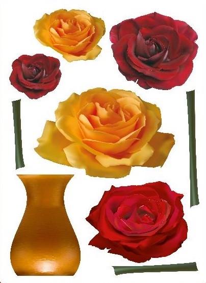 Декоративная наклейка Арт-Декор 32 Ваза с розами 50х70 см (2000000535500)