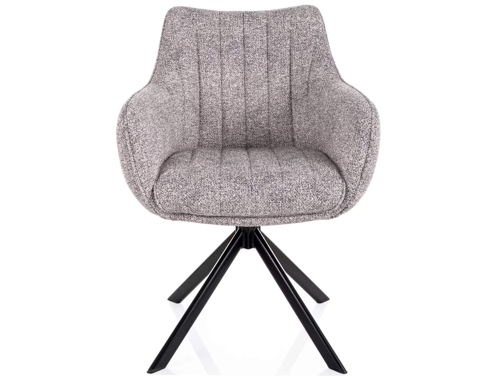 Стул кухонный обеденный мягкий Signal Azalia Leo Светло-серый/Черный