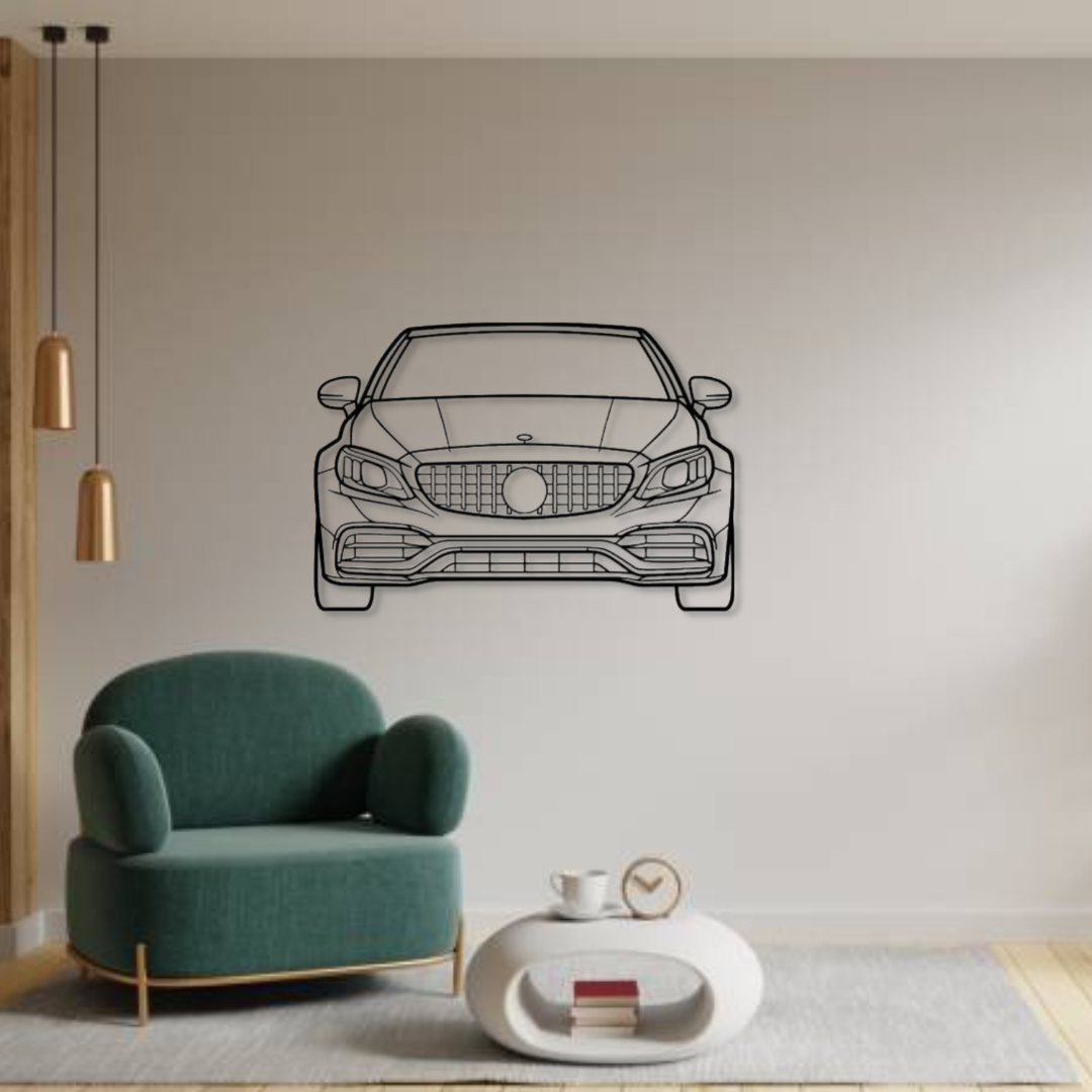 Декор на стену авто Mercedes-Benz AMG 63 из металла 120 см (auto135)