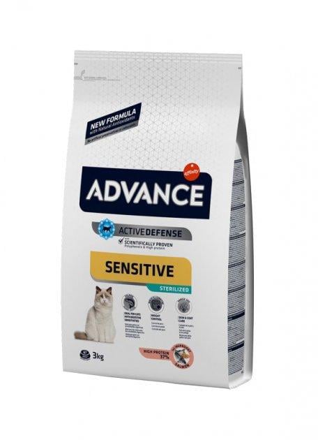 Корм сухой для стерилизованных котов с чувствительным пищеварением Advance Sterilized Sensitive лосось 3 кг (11237288)