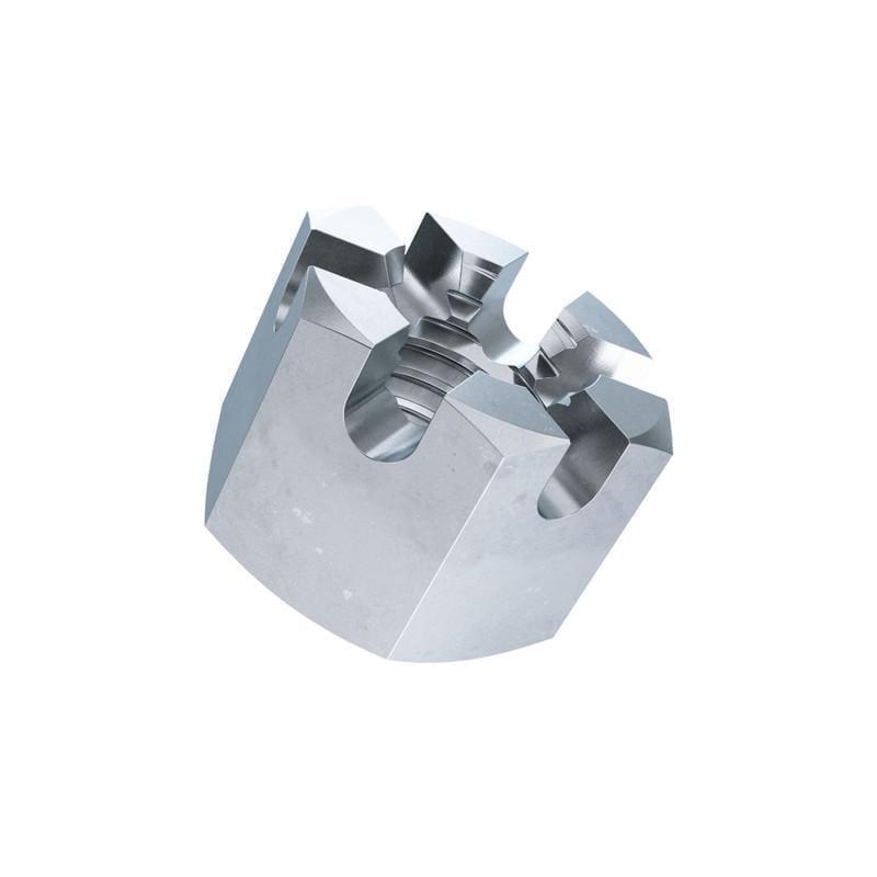 Гайка корончаста Metalvis М10 DIN935 сталь 8 крок 1,5 під ключ 17 мм цинк 10 шт. Білий (6KR2000006KR102000)