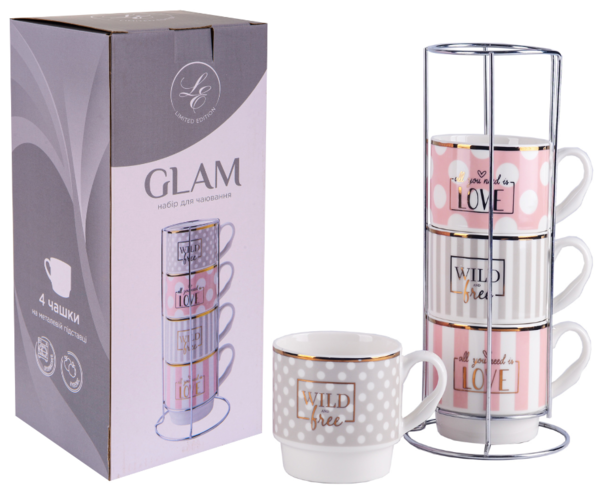 Набор кружек Limited Edition Glam 4 шт. (B248-T2005)