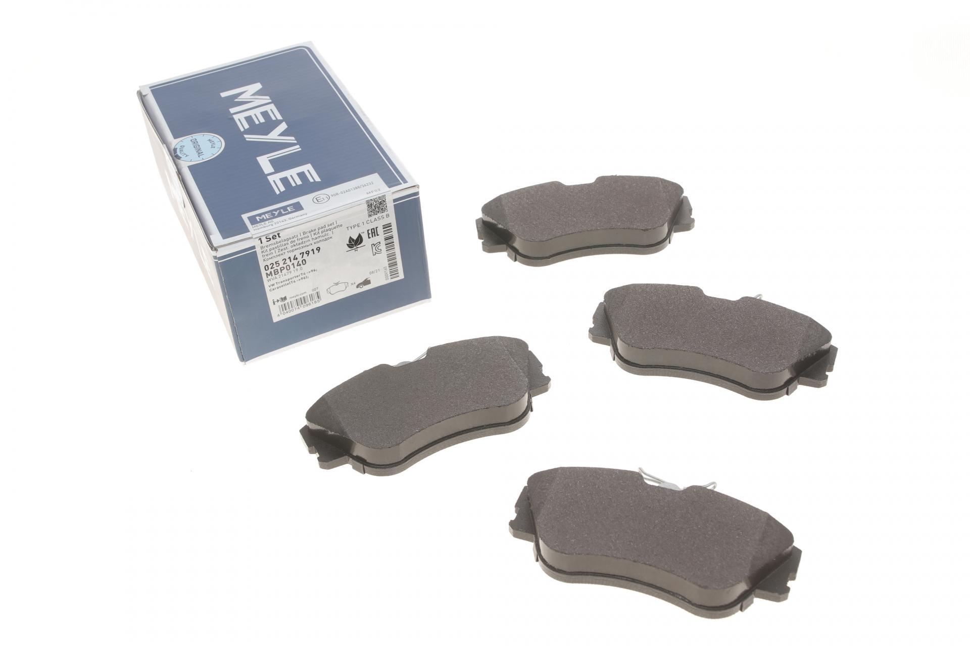 Колодки тормозные передние Meyle 025 214 7919 VW T4 90-03 R15