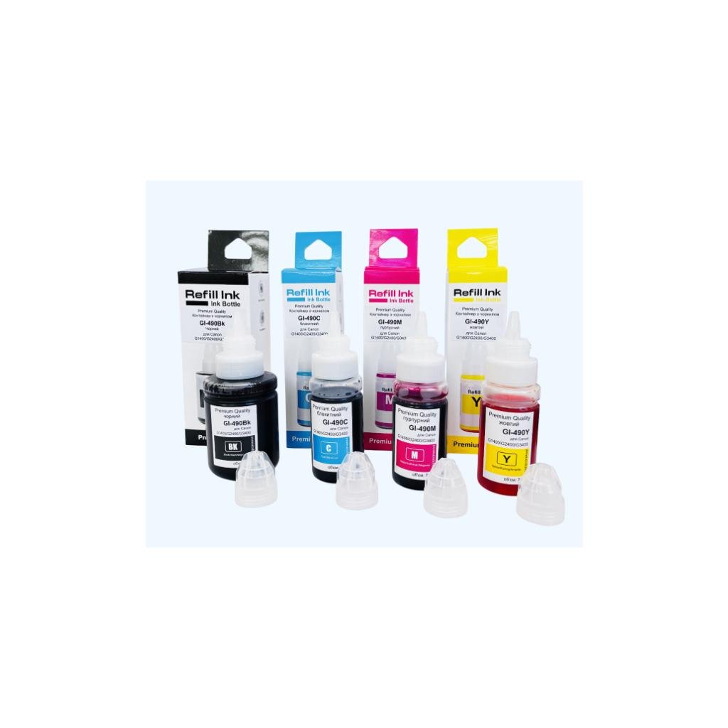 Чорнило Premium Quality Canon GI-490 SET B135 мл C/M/Y 70 мл (70264942) - фото 2