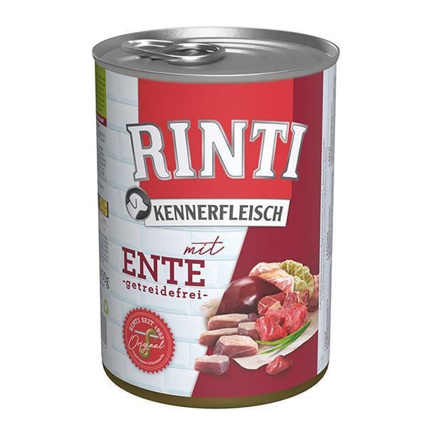 Корм влажный для собак Rinti Kennerfleisch mit Ente беззерновой полнорационный Утка 400 г (91069)