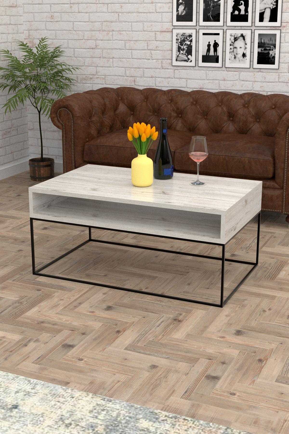 Журнальный столик EcoLoft Лофт Лоран DSP-1142 Дуб крафт белый (23506178) - фото 3 Журнальный столик EcoLoft Лофт Лоран DSP-1142 Дуб крафт белый (23506178) - фото 3